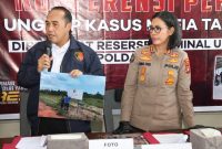 Polda Kepri Ungkap Kasus Mafia Tanah di Pulau Rempang, Satu Tersangka Ditahan. FOTO: HUMAS POLDA KEPRI/KEPRIHEADLINE.ID