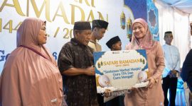 Safari Ramadan PT Timah di Belitung Timur, Marbot Masjid Al Falah Terima Bantuan