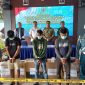 Tiga pelaku Penyelundupan dipamerkan dalam kegiatan konferensi pers di Mako Lanal Karimun.