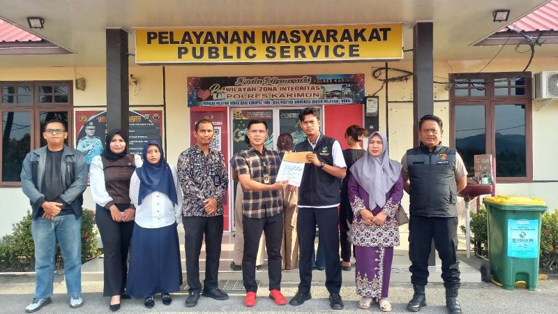 Polsek Tebing menyerahkan kasus prostitusi online ke Dinsos Karimun untuk kemudian diserahkan ke Yayasan