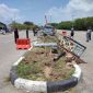 Diduga Mengantuk, Mobil APV Hantam Trotoar di Coastal Area Karimun