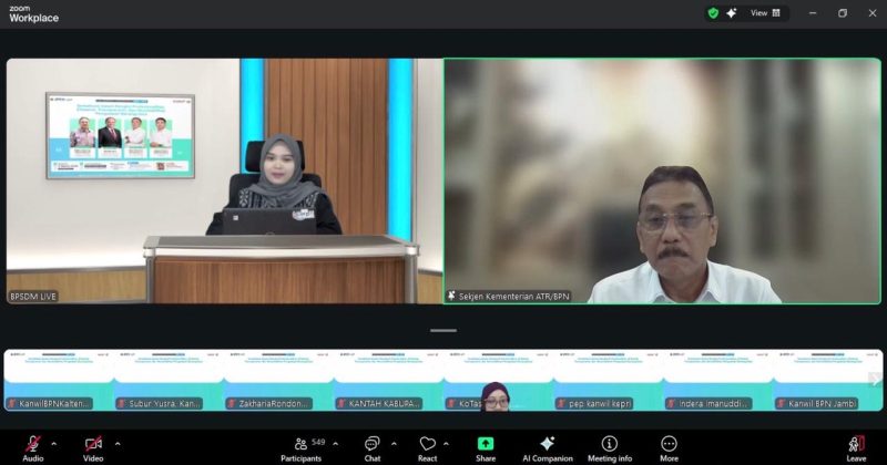 Sekjen ATR/BPN Tekankan Transparansi dalam Pengadaan Barang/Jasa pada Webinar Nasional