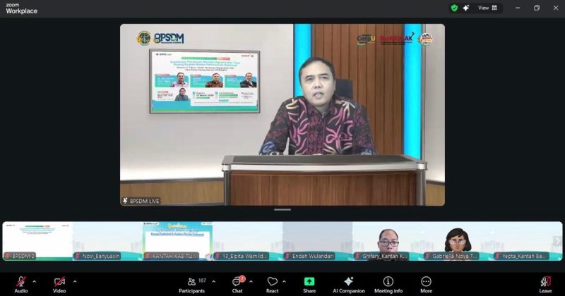 Sekjen ATR/BPN Tekankan Empat Pesan Strategis dalam Sosialisasi Regulasi Organisasi dan Tata Kerja