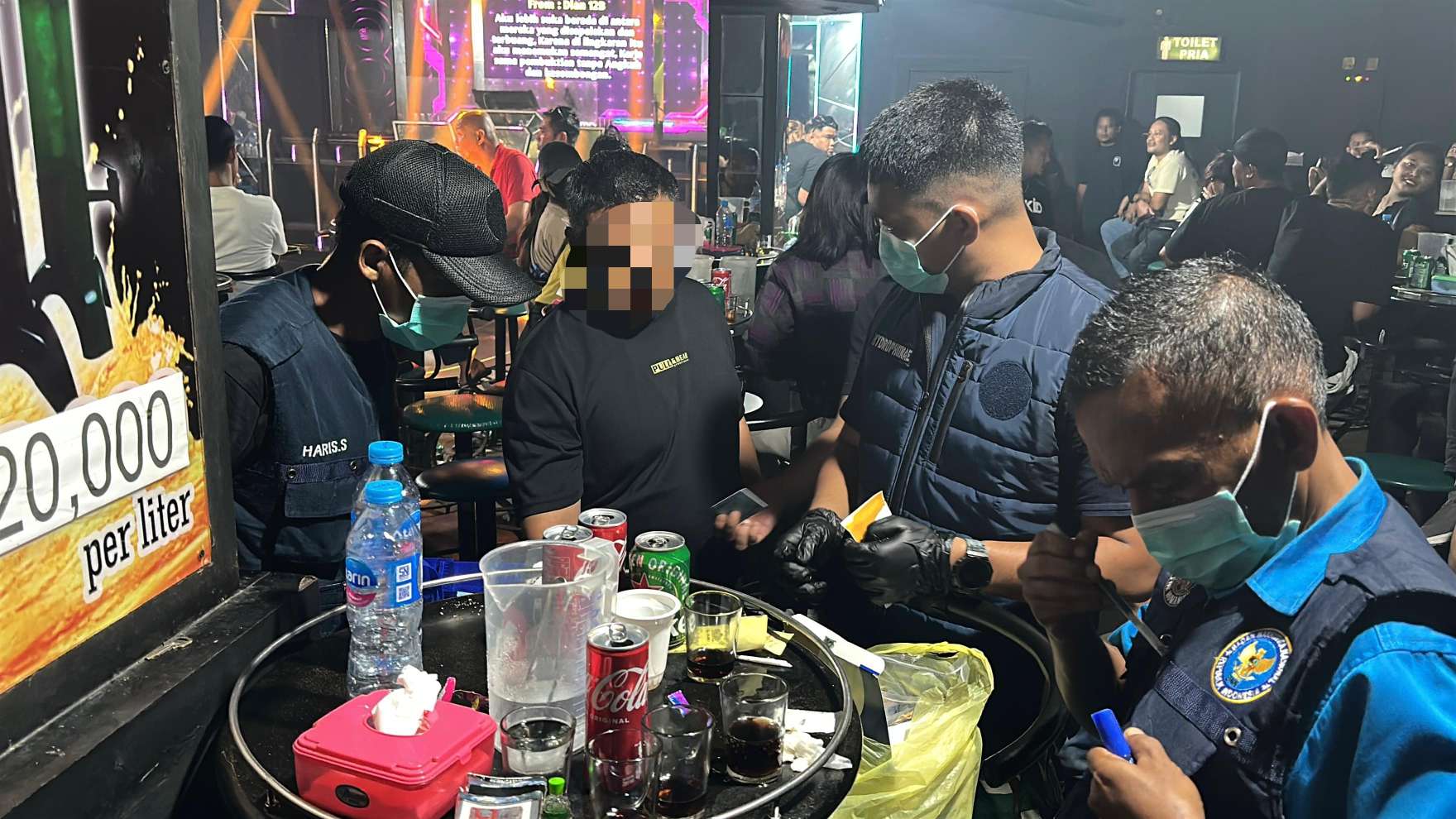 Denpomal Lanal Tanjung Balai Karimun Gelar Razia Gabungan di Tempat Hiburan Malam