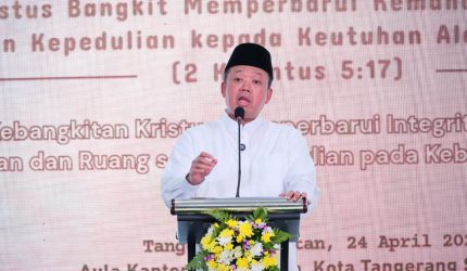 Menteri Nusron Ajak Jajaran ATR/BPN Jadikan Paskah Momentum Kebangkitan Bangsa