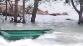 Warga Heboh, Boat Tanpa Awak Berputar di Pantai Pelawan Karimun