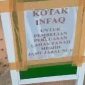 Penampakan kotak infaq Masjid Jabal Nur yang ditemukan di area pemakaman.