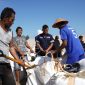 Ratusan Nelayan Gotong Royong Atasi Pendangkalan Muara Jelitik, PT Timah Fasilitasi Pemasangan Jumbo Bag