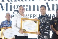 Lanal Tanjung Balai Karimun Raih Penghargaan atas Peran Aktif Cegah PMI Non-Prosedural