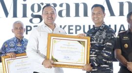 Lanal Tanjung Balai Karimun Raih Penghargaan atas Peran Aktif Cegah PMI Non-Prosedural