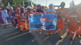 Pawai Kostum Profesi Meriahkan Hari Buruh di Karimun, Serikat Pekerja Sampaikan Lima Tuntutan