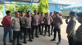 Simulasi Tanggap Darurat di PLTU Sebatak Karimun, Polres Karimun Turunkan Pleton Dalmas