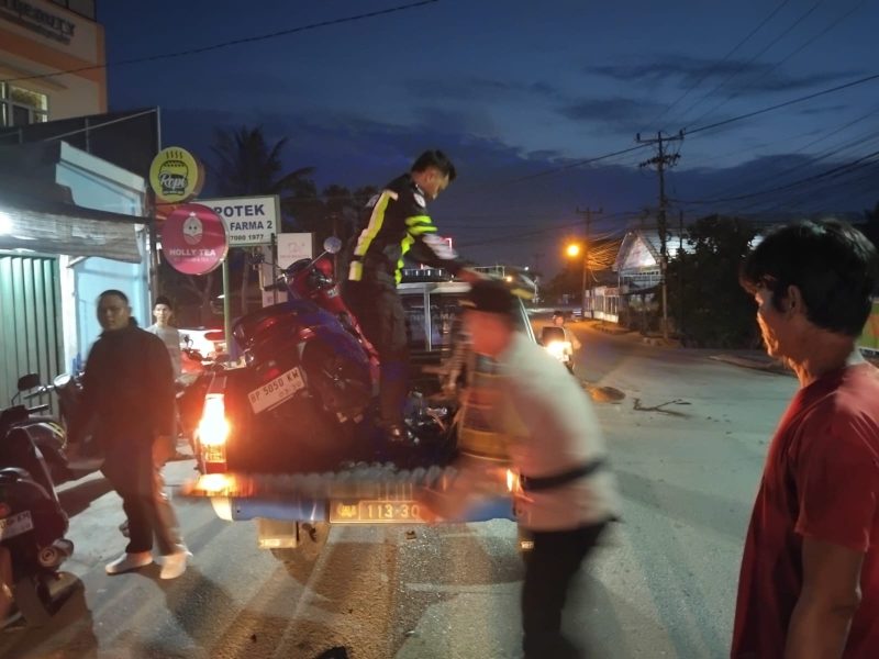 Kecelakaan di Simpang Paya Manggis Karimun, Satu Pengendara Tewas