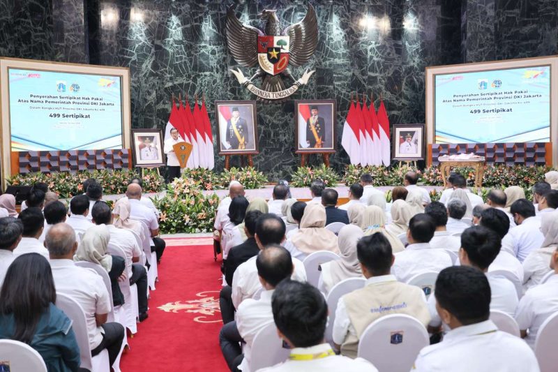 Kementerian ATR/BPN Amankan Aset Pemprov DKI Jakarta Rp124 Triliun, Serahkan 499 Sertipikat Hak Pakai