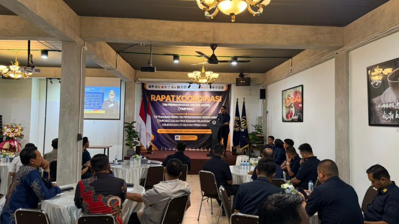 Perkuat Pengawasan WNA, Kanim Tanjung Balai Karimun Ikuti Rapat TIMPORA dan Operasi Gabungan Kepri