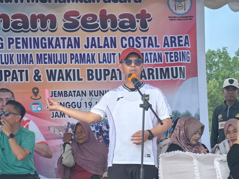 Bupati Karimun Resmikan Pembangunan Jalan Coastal Area, Proyek Ditargetkan Rampung 150 Hari