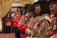 Wakil Bupati Karimun Lepas Kontingen Pramuka Menuju Jambore Nasional di Cibubur
