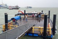 Kapal SB Satria 18 bersandar di Pelabuhan Rakyat Sri Tanjung Gelam Karimun. FOTO: RR/Kepriheadline.id