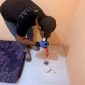 Polisi melakukan olah TKP di lokasi penemuan jenazah ASH. FOTO: DOK POLISI